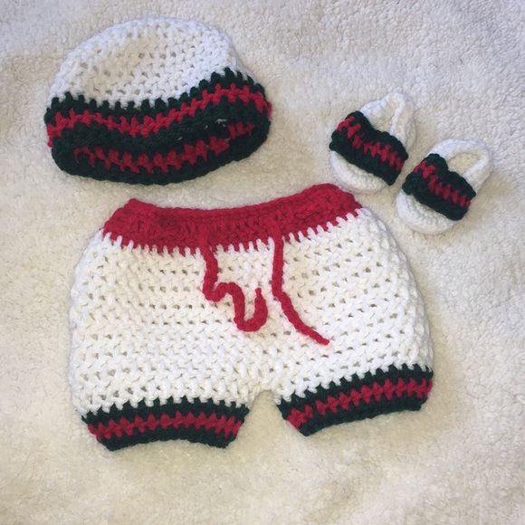 gucci crochet baby outfit